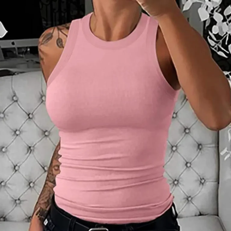 Solid Round Neck Tank Top